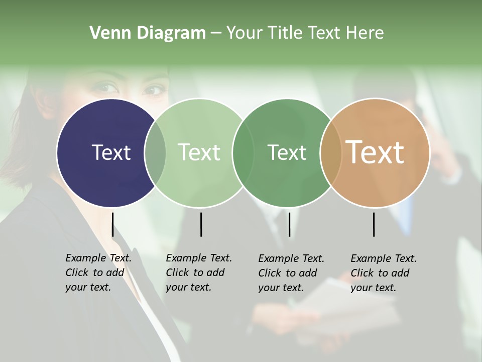 Face Of Pretty Professional With Charming Smile On The Background Of Colleagues PowerPoint Template