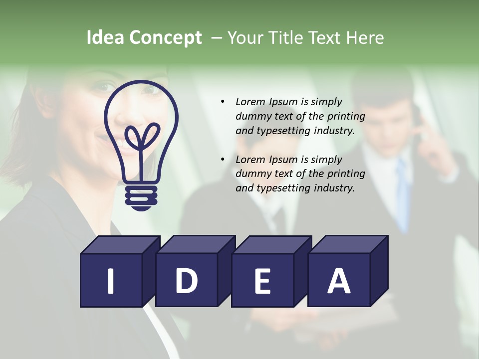 Face Of Pretty Professional With Charming Smile On The Background Of Colleagues PowerPoint Template