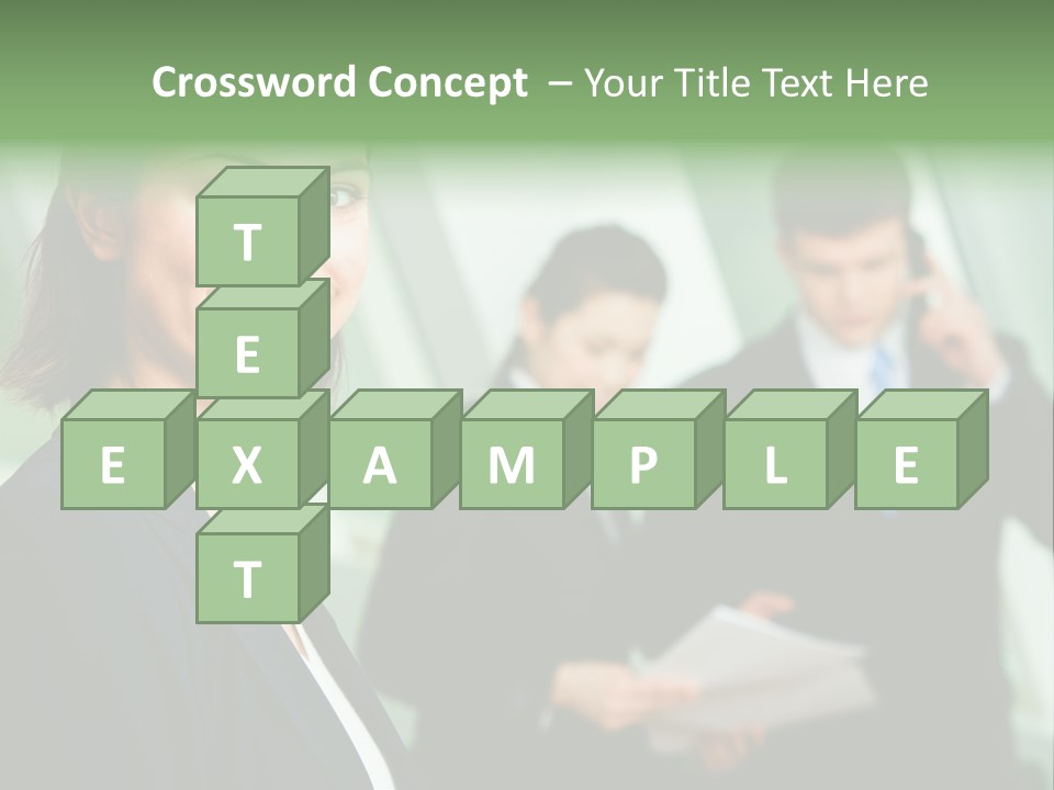 Face Of Pretty Professional With Charming Smile On The Background Of Colleagues PowerPoint Template