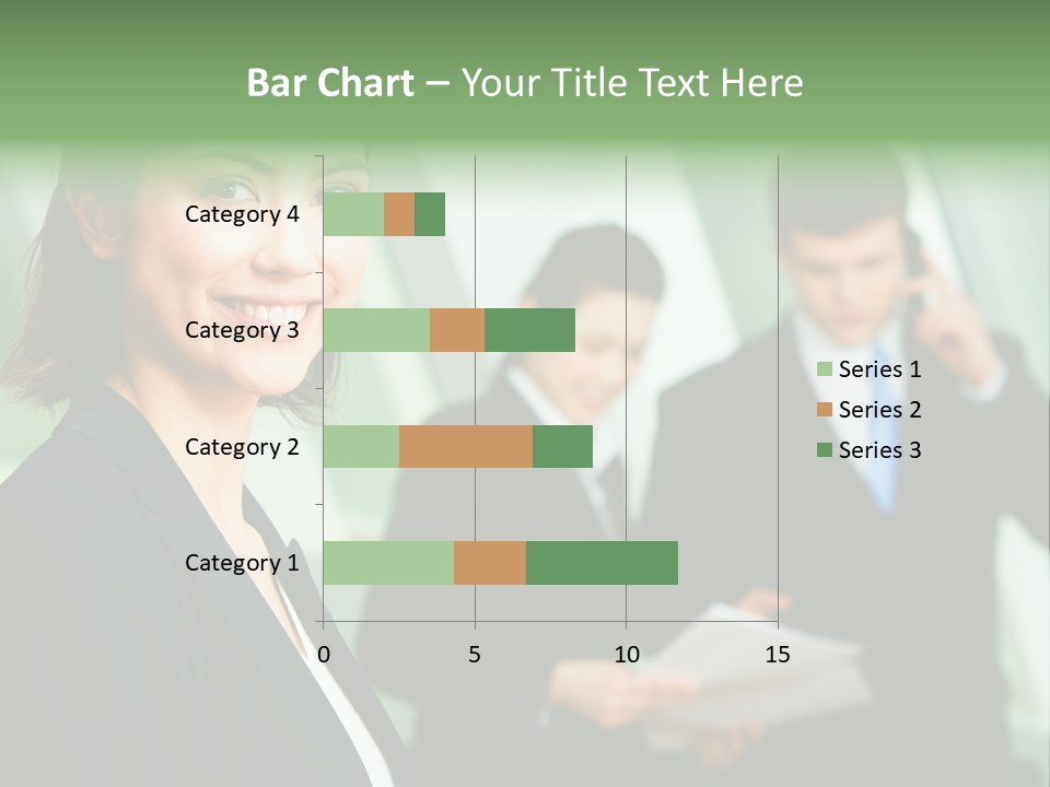 Face Of Pretty Professional With Charming Smile On The Background Of Colleagues PowerPoint Template