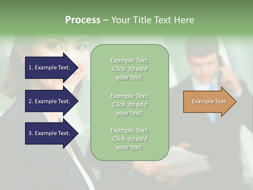 Face Of Pretty Professional With Charming Smile On The Background Of Colleagues PowerPoint Template
