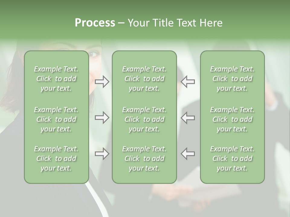 Face Of Pretty Professional With Charming Smile On The Background Of Colleagues PowerPoint Template
