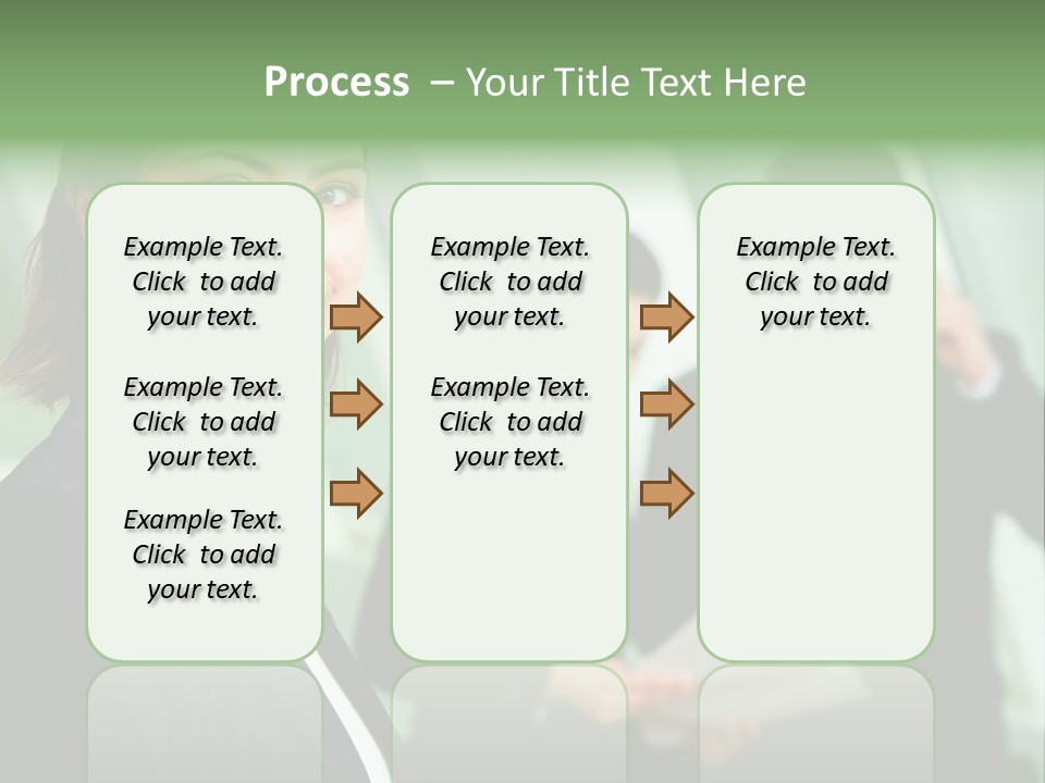 Face Of Pretty Professional With Charming Smile On The Background Of Colleagues PowerPoint Template