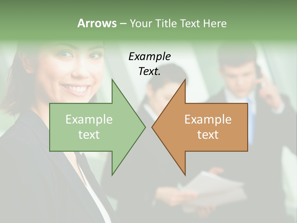 Face Of Pretty Professional With Charming Smile On The Background Of Colleagues PowerPoint Template