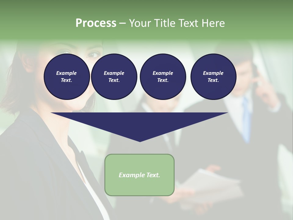 Face Of Pretty Professional With Charming Smile On The Background Of Colleagues PowerPoint Template