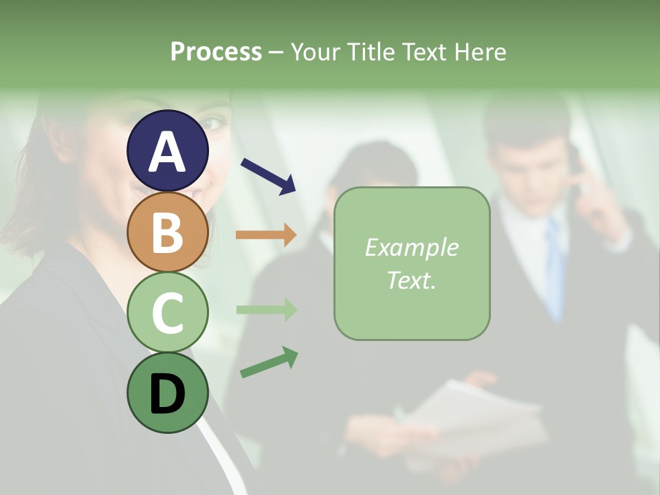Face Of Pretty Professional With Charming Smile On The Background Of Colleagues PowerPoint Template