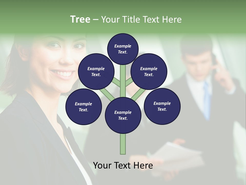 Face Of Pretty Professional With Charming Smile On The Background Of Colleagues PowerPoint Template