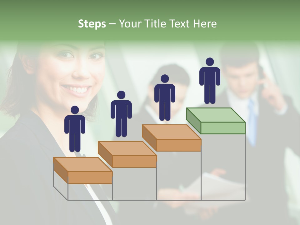 Face Of Pretty Professional With Charming Smile On The Background Of Colleagues PowerPoint Template