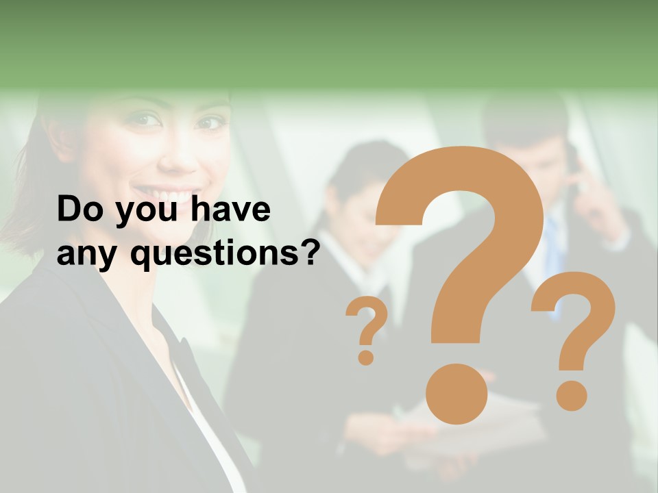 Face Of Pretty Professional With Charming Smile On The Background Of Colleagues PowerPoint Template