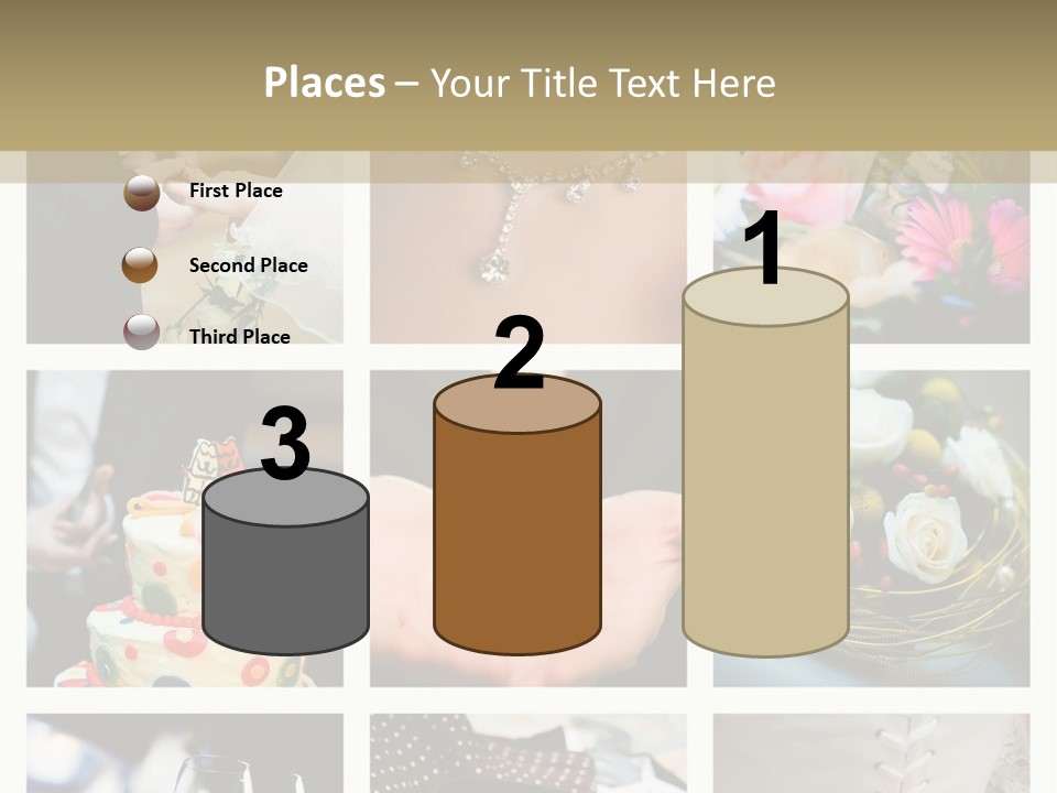 Collage Of Nine Wedding Photos PowerPoint Template