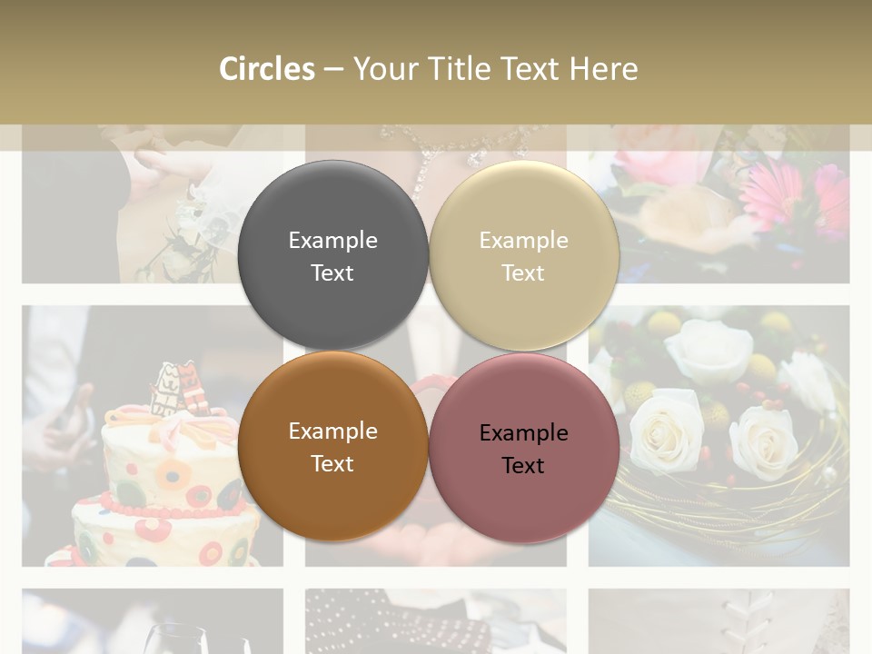 Collage Of Nine Wedding Photos PowerPoint Template