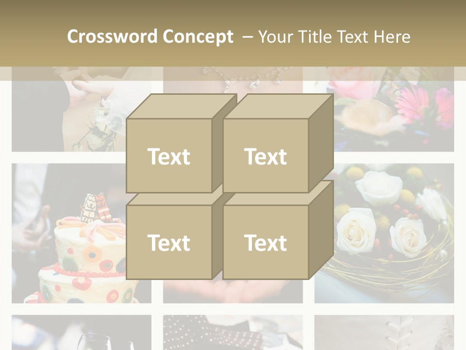 Collage Of Nine Wedding Photos PowerPoint Template