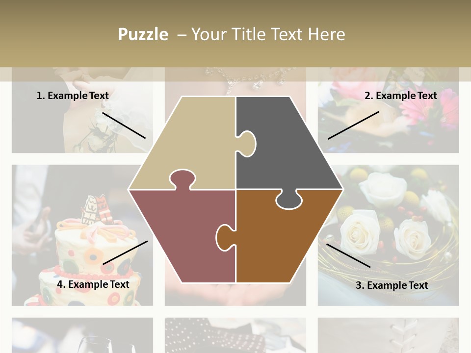 Collage Of Nine Wedding Photos PowerPoint Template