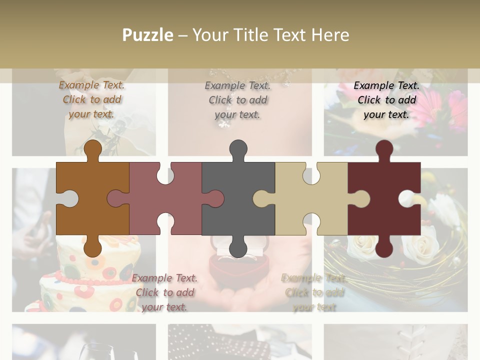 Collage Of Nine Wedding Photos PowerPoint Template