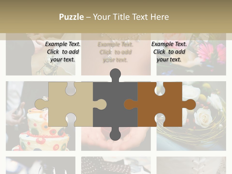 Collage Of Nine Wedding Photos PowerPoint Template