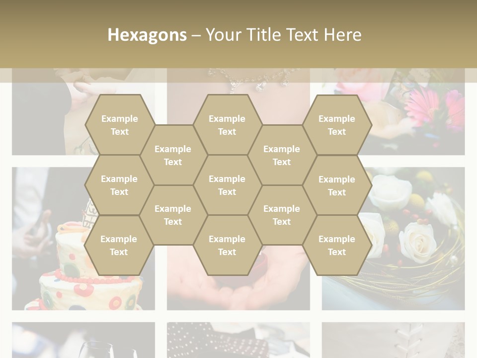 Collage Of Nine Wedding Photos PowerPoint Template