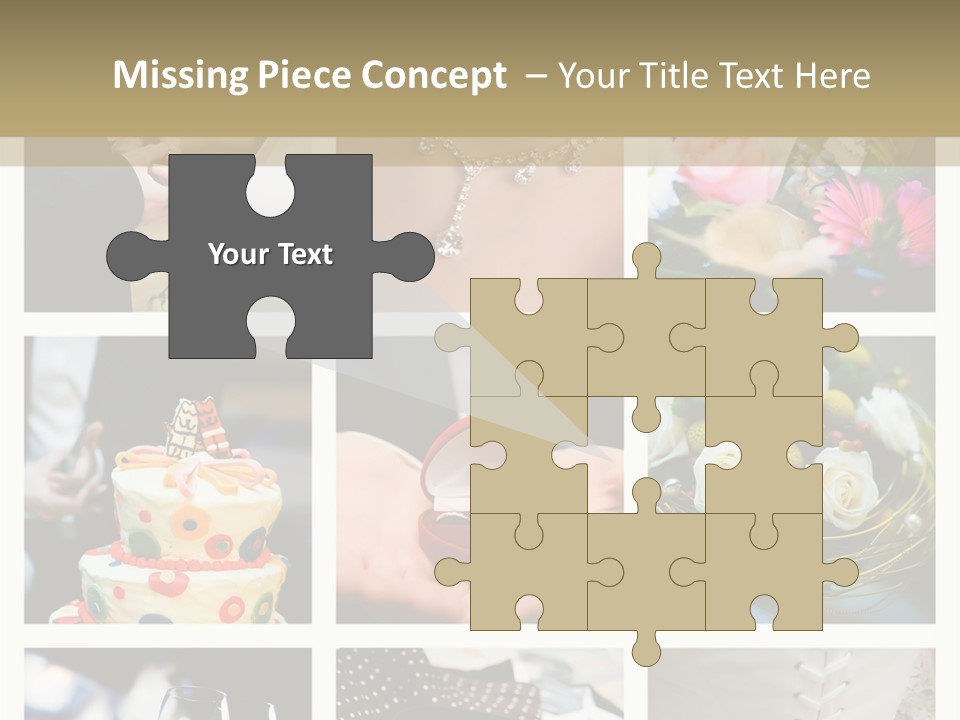 Collage Of Nine Wedding Photos PowerPoint Template