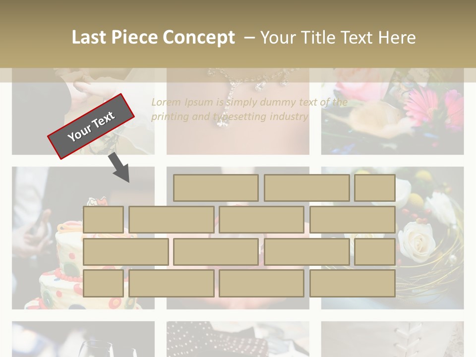 Collage Of Nine Wedding Photos PowerPoint Template