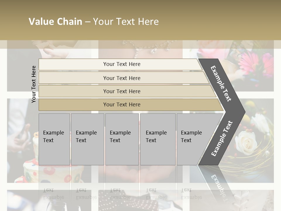 Collage Of Nine Wedding Photos PowerPoint Template