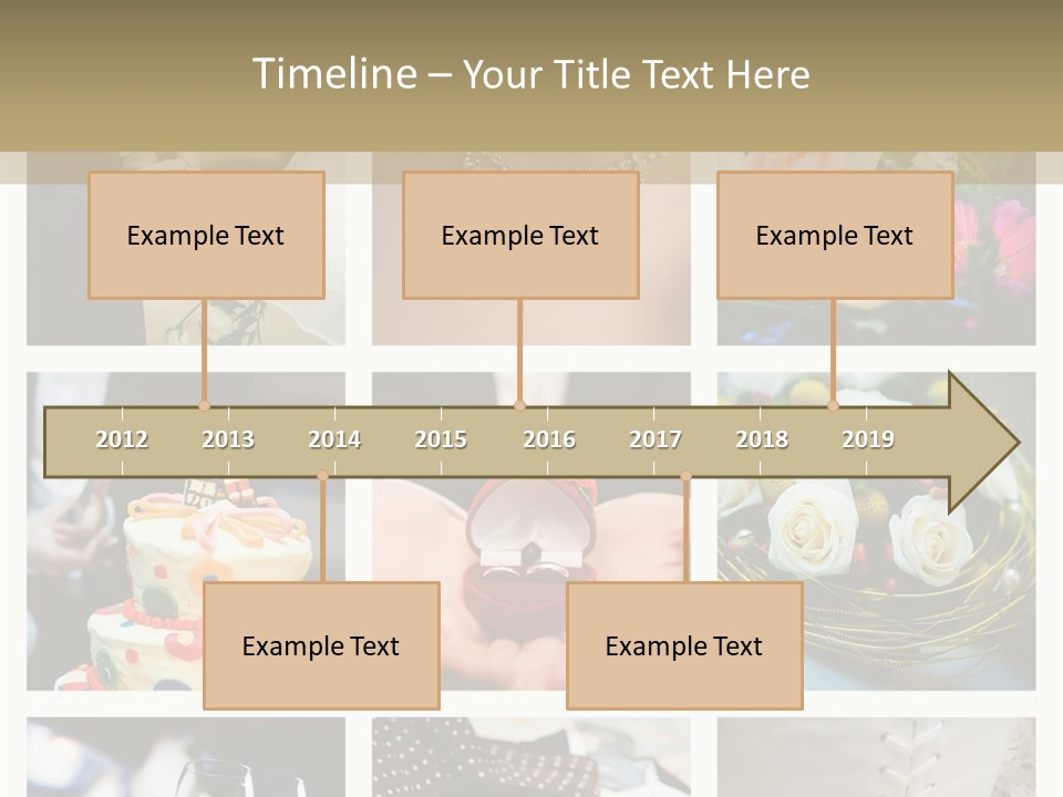 Collage Of Nine Wedding Photos PowerPoint Template