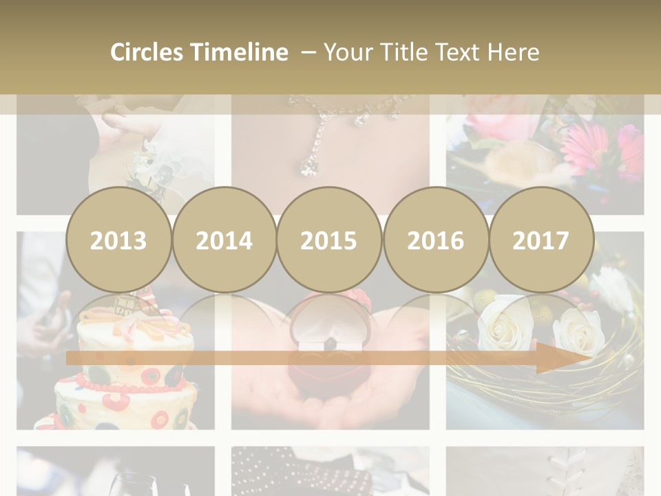 Collage Of Nine Wedding Photos PowerPoint Template