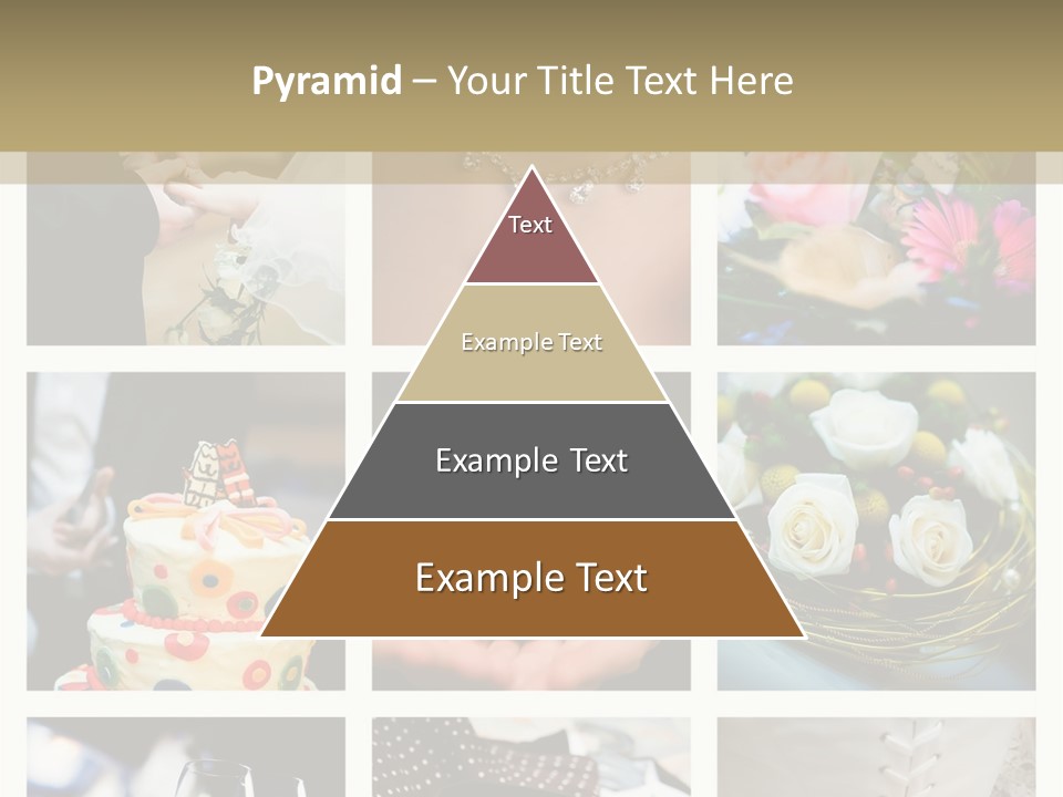 Collage Of Nine Wedding Photos PowerPoint Template