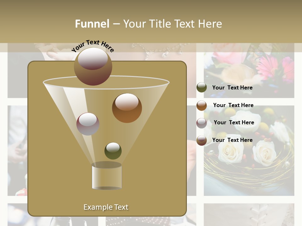 Collage Of Nine Wedding Photos PowerPoint Template