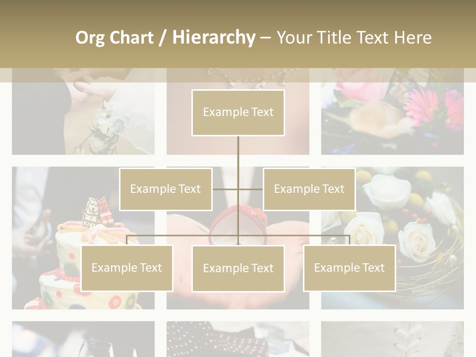 Collage Of Nine Wedding Photos PowerPoint Template