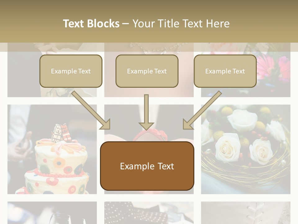 Collage Of Nine Wedding Photos PowerPoint Template