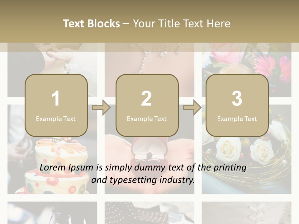 Collage Of Nine Wedding Photos PowerPoint Template