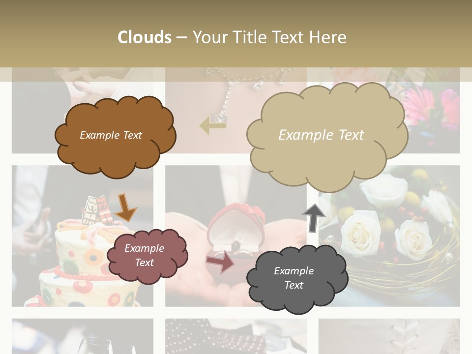 Collage Of Nine Wedding Photos PowerPoint Template