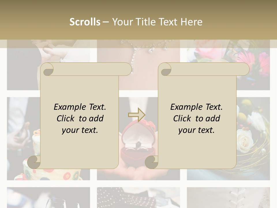 Collage Of Nine Wedding Photos PowerPoint Template