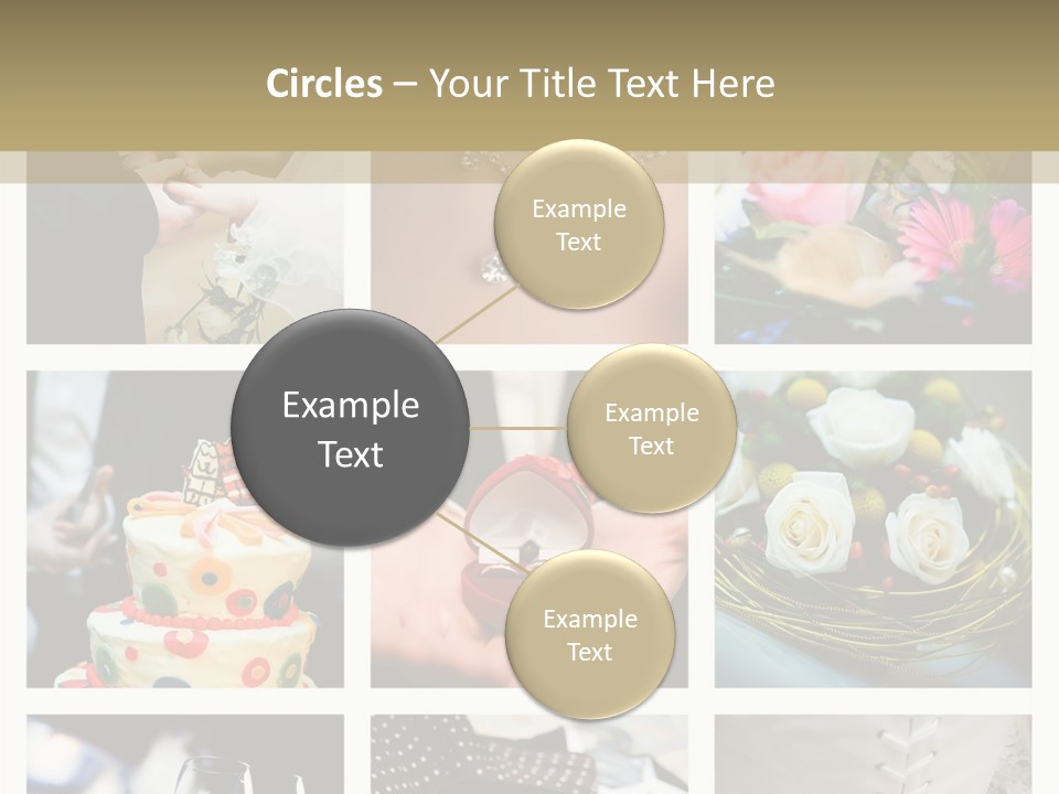 Collage Of Nine Wedding Photos PowerPoint Template