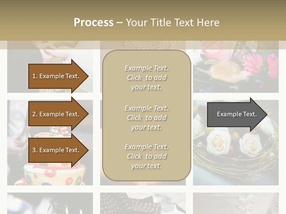 Collage Of Nine Wedding Photos PowerPoint Template