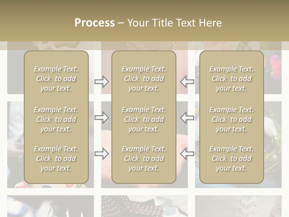 Collage Of Nine Wedding Photos PowerPoint Template