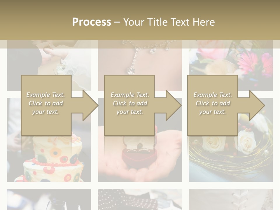 Collage Of Nine Wedding Photos PowerPoint Template