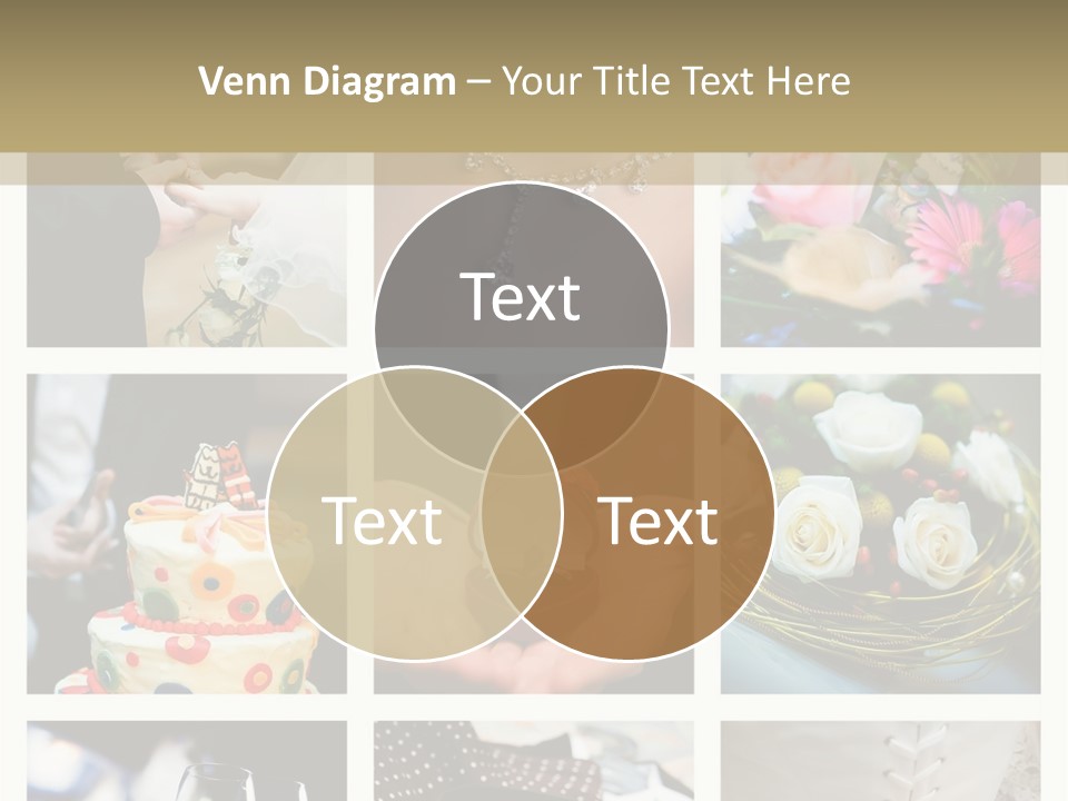 Collage Of Nine Wedding Photos PowerPoint Template