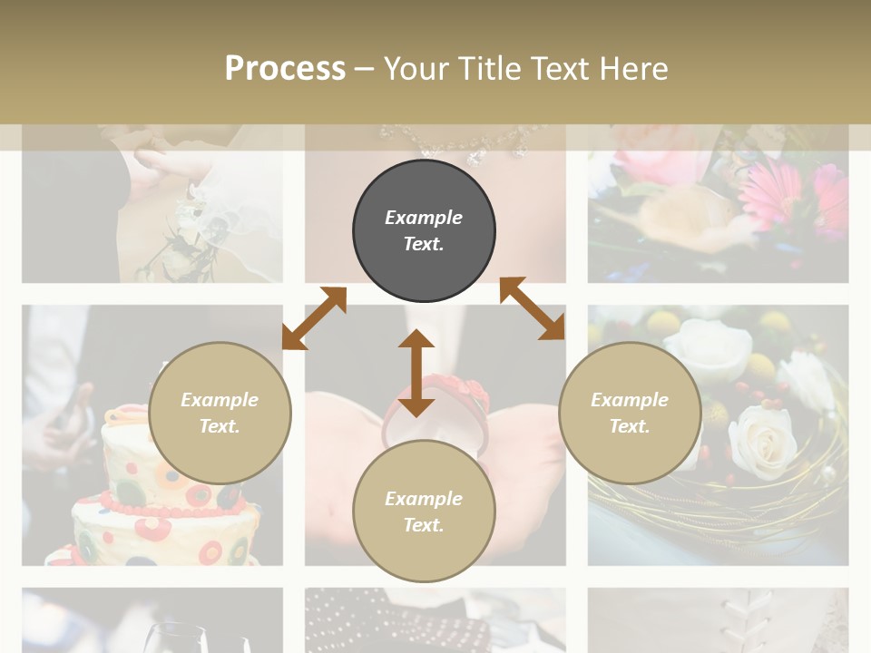 Collage Of Nine Wedding Photos PowerPoint Template