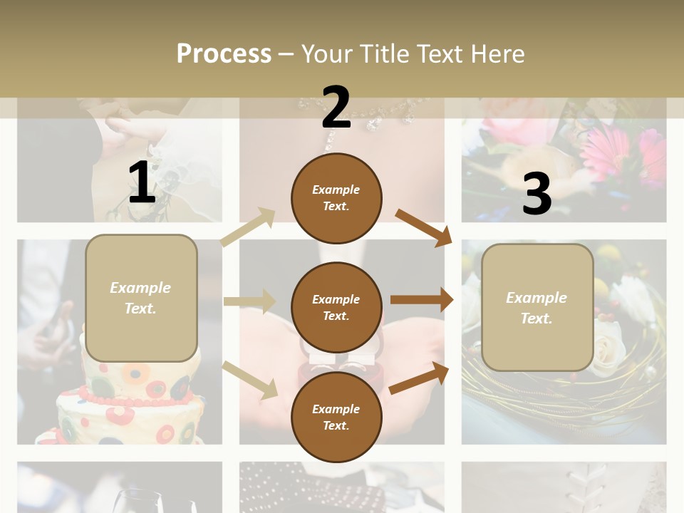 Collage Of Nine Wedding Photos PowerPoint Template