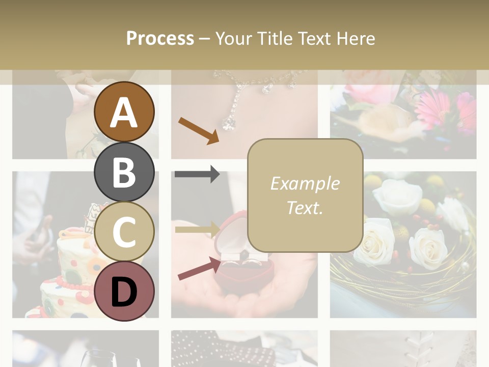 Collage Of Nine Wedding Photos PowerPoint Template