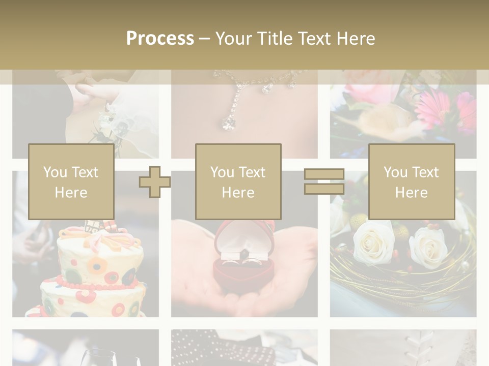 Collage Of Nine Wedding Photos PowerPoint Template