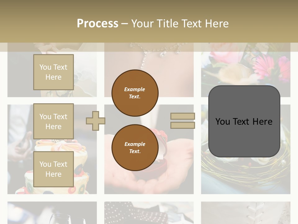 Collage Of Nine Wedding Photos PowerPoint Template