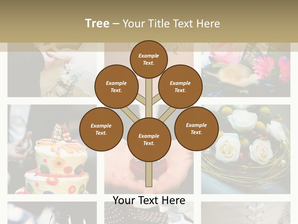 Collage Of Nine Wedding Photos PowerPoint Template