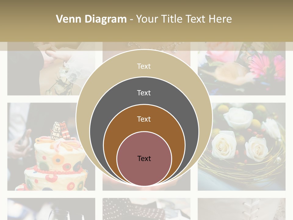 Collage Of Nine Wedding Photos PowerPoint Template