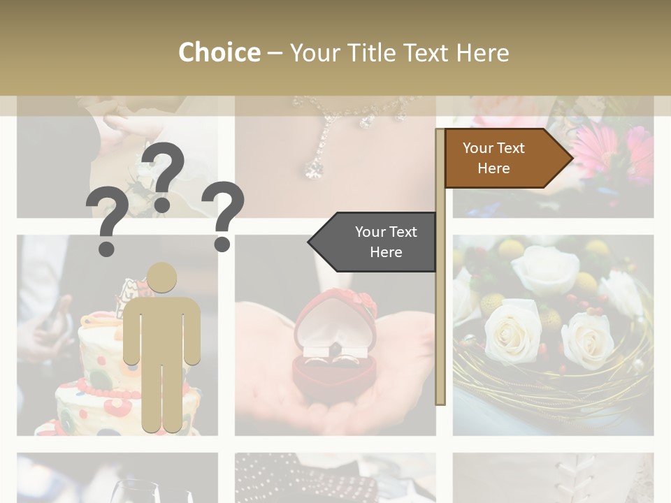 Collage Of Nine Wedding Photos PowerPoint Template