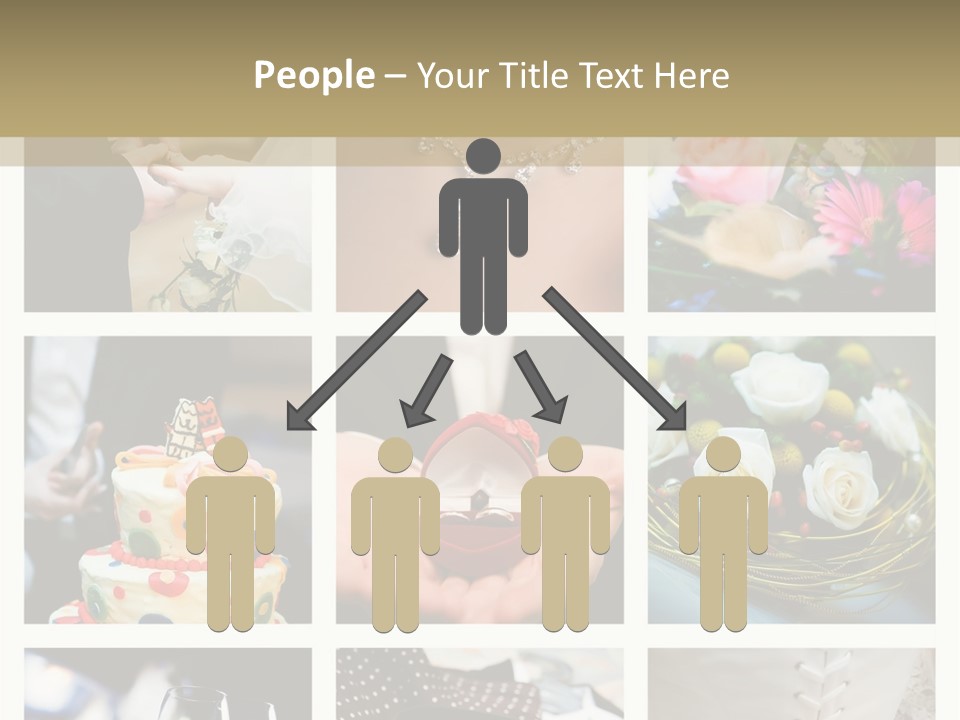 Collage Of Nine Wedding Photos PowerPoint Template