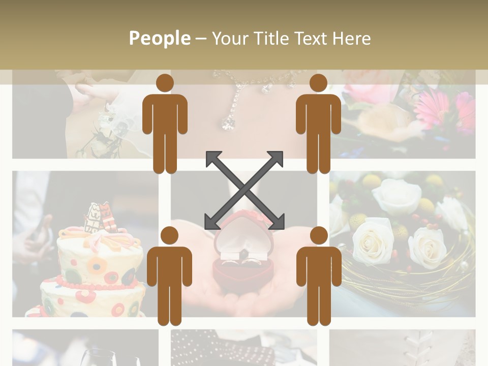 Collage Of Nine Wedding Photos PowerPoint Template