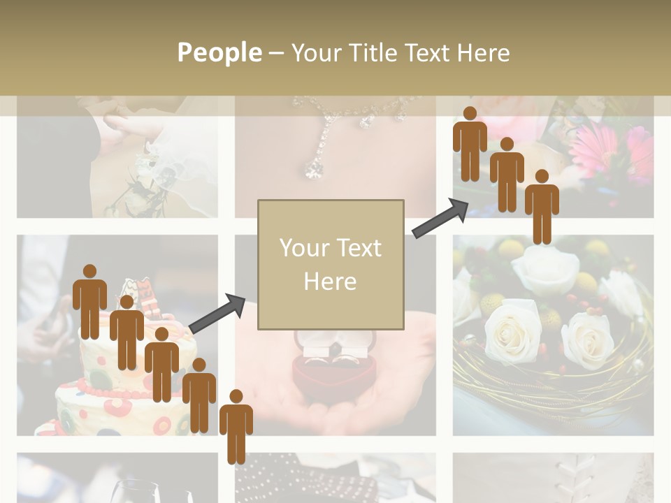 Collage Of Nine Wedding Photos PowerPoint Template