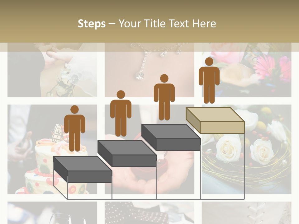 Collage Of Nine Wedding Photos PowerPoint Template