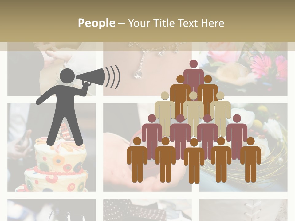 Collage Of Nine Wedding Photos PowerPoint Template